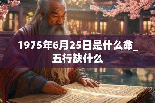 1975年6月25日是什么命_五行缺什么