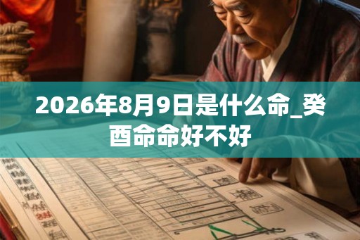 2026年8月9日是什么命_癸酉命命好不好