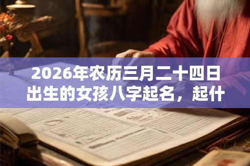 2026年农历三月二十四日出生的女孩八字起名，起什么名字吉利？