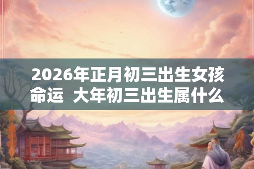 2026年正月初三出生女孩命运 大年初三出生属什么 2026年正月初三出生女孩命运 大年初三出生属什么