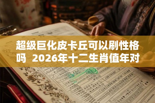超级巨化皮卡丘可以刷性格吗  2026年十二生肖值年对照表