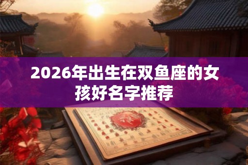 2026年出生在双鱼座的女孩好名字推荐