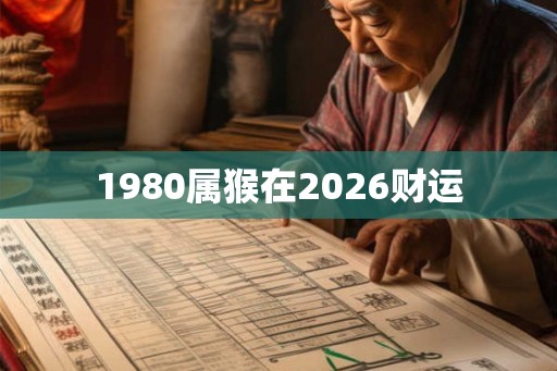 1980属猴在2026财运