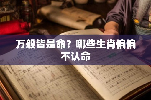 万般皆是命？哪些生肖偏偏不认命