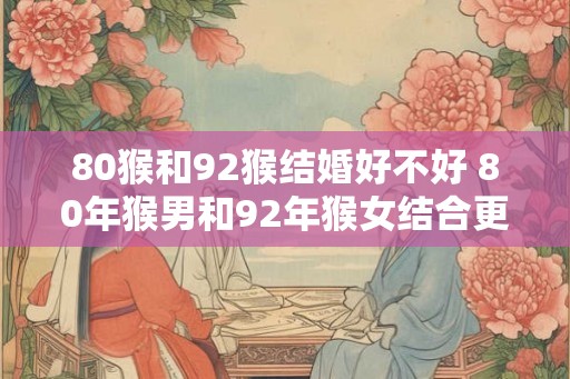 80猴和92猴结婚好不好 80年猴男和92年猴女结合更好