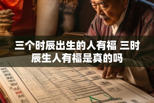 三个时辰出生的人有福 三时辰生人有福是真的吗