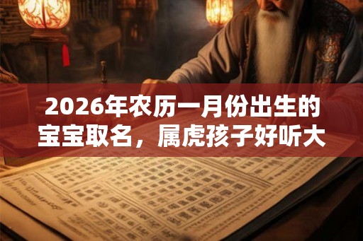 2026年农历一月份出生的宝宝取名，属虎孩子好听大气的名字
