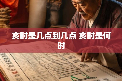 亥时是几点到几点 亥时是何时 亥时是几点到几点 亥时是何时