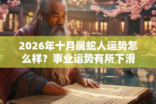 2026年十月属蛇人运势怎么样？事业运势有所下滑