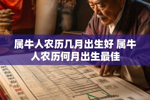 属牛人农历几月出生好 属牛人农历何月出生最佳 属牛人农历几月出生好 属牛人农历何月出生最佳