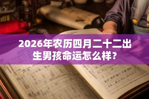 2026年农历四月二十二出生男孩命运怎么样？