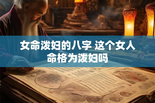 女命泼妇的八字 这个女人命格为泼妇吗