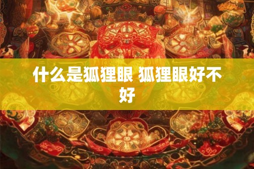 什么是狐狸眼 狐狸眼好不好