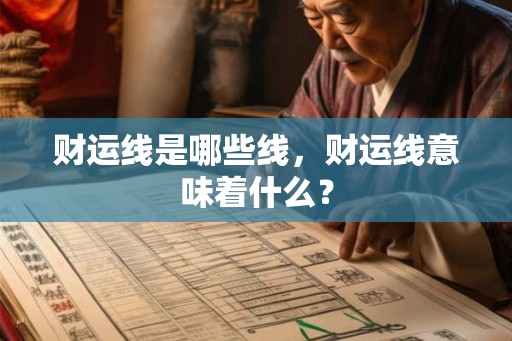 财运线是哪些线，财运线意味着什么？