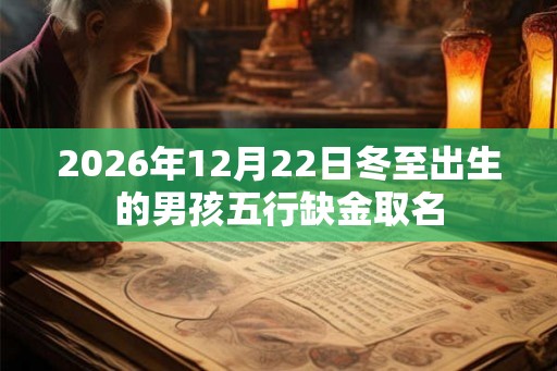 2026年12月22日冬至出生的男孩五行缺金取名 2026年12月22日冬至出生的男孩五行缺金取名
