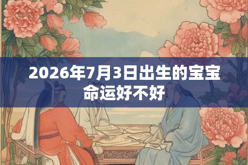 2026年7月3日出生的宝宝命运好不好