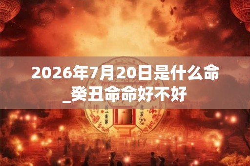 2026年7月20日是什么命_癸丑命命好不好