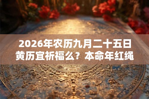2026年农历九月二十五日黄历宜祈福么?本命年红绳要去寺庙求吗 2026年农历九月二十五日黄历宜祈福么?本命年红绳要去寺庙求吗