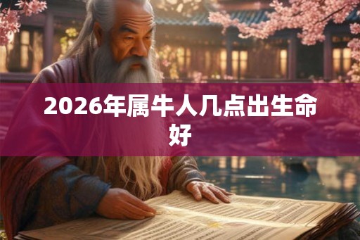 2026年属牛人几点出生命好