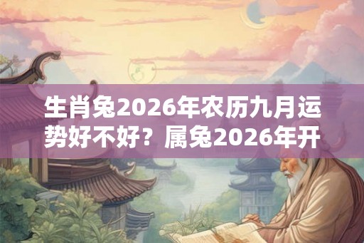 生肖兔2026年农历九月运势好不好？属兔2026年开运吉祥物？