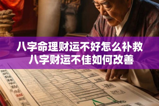 八字命理财运不好怎么补救 八字财运不佳如何改善