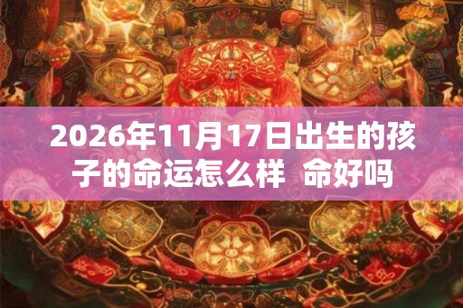 2026年11月17日出生的孩子的命运怎么样  命好吗