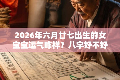2026年六月廿七出生的女宝宝运气咋样？八字好不好