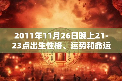 2011年11月26日晚上21-23点出生性格、运势和命运 2011年11月26日晚上21-23点出生性格、运势和命运