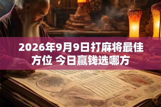 2026年9月9日打麻将最佳方位 今日赢钱选哪方