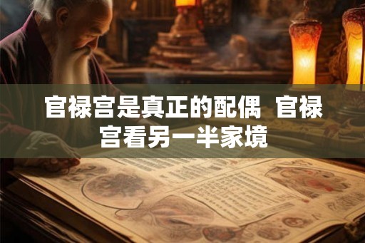 官禄宫是真正的配偶  官禄宫看另一半家境