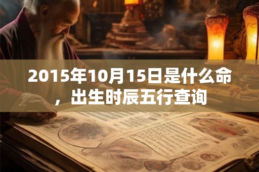 2015年10月15日是什么命,出生时辰五行查询 2015年10月15日是什么命,出生时辰五行查询