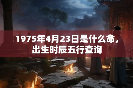 1975年4月23日是什么命，出生时辰五行查询