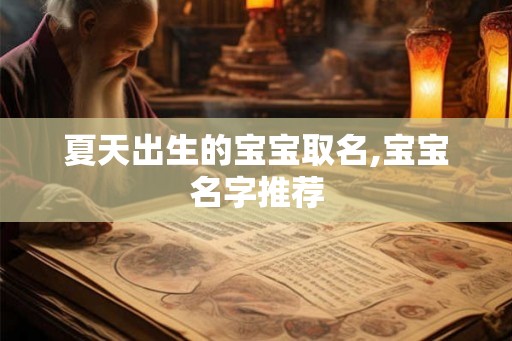 夏天出生的宝宝取名,宝宝名字推荐