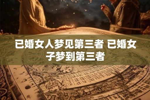 已婚女人梦见第三者 已婚女子梦到第三者