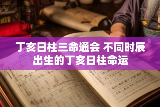 丁亥日柱三命通会 不同时辰出生的丁亥日柱命运 丁亥日柱三命通会 不同时辰出生的丁亥日柱命运