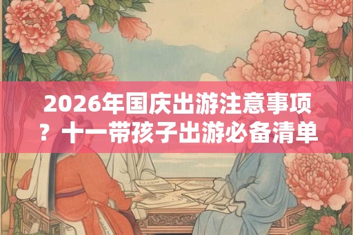 2026年国庆出游注意事项?十一带孩子出游必备清单! 2026年国庆出游注意事项?十一带孩子出游必备清单!