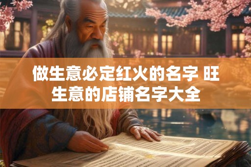 做生意必定红火的名字 旺生意的店铺名字大全