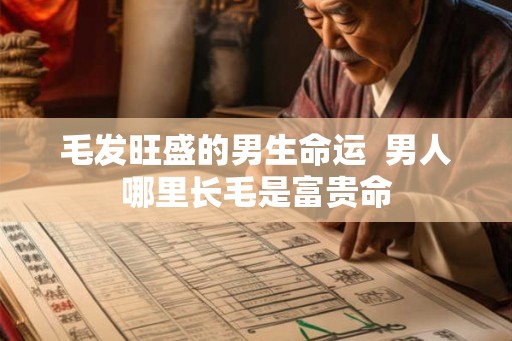 毛发旺盛的男生命运  男人哪里长毛是富贵命
