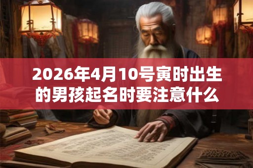2026年4月10号寅时出生的男孩起名时要注意什么