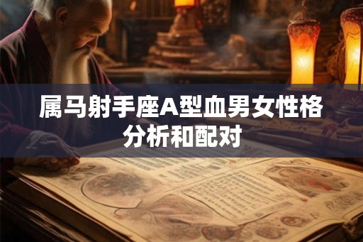 属马射手座A型血男女性格分析和配对