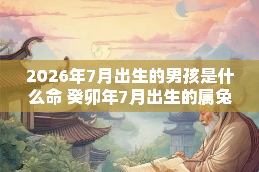 2026年7月出生的男孩是什么命 癸卯年7月出生的属兔男孩运势怎么样
