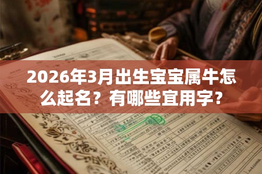 2026年3月出生宝宝属牛怎么起名？有哪些宜用字？