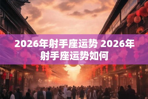 2026年射手座运势 2026年射手座运势如何