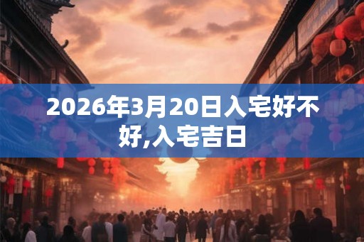 2026年3月20日入宅好不好,入宅吉日 2026年3月20日入宅好不好,入宅吉日