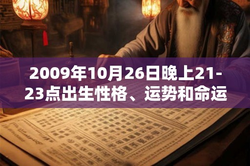 2009年10月26日晚上21-23点出生性格、运势和命运