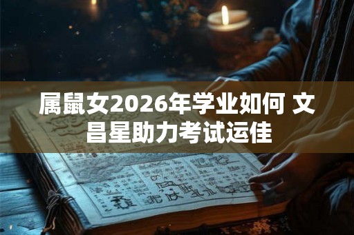 属鼠女2026年学业如何 文昌星助力考试运佳 属鼠女2026年学业如何 文昌星助力考试运佳