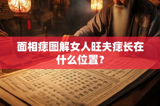 面相痣图解女人旺夫痣长在什么位置？