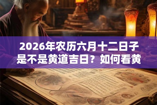 2026年农历六月十二日子是不是黄道吉日？如何看黄道吉日？