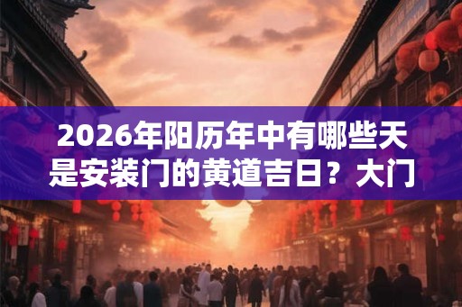2026年阳历年中有哪些天是安装门的黄道吉日?大门什么颜色招财? 2026年阳历年中有哪些天是安装门的黄道吉日?大门什么颜色招财?