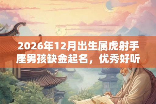 2026年12月出生属虎射手座男孩缺金起名，优秀好听的名字